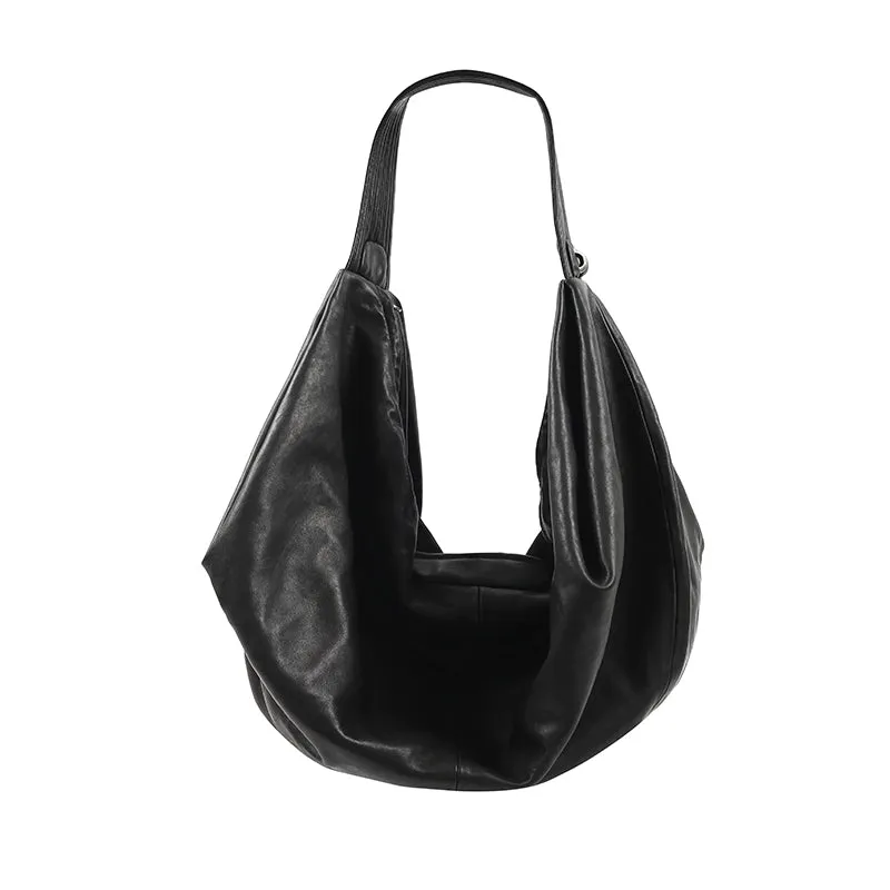Slouchy Lambskin Shoulder Bag