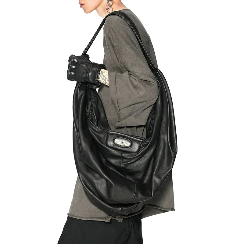 Slouchy Lambskin Shoulder Bag