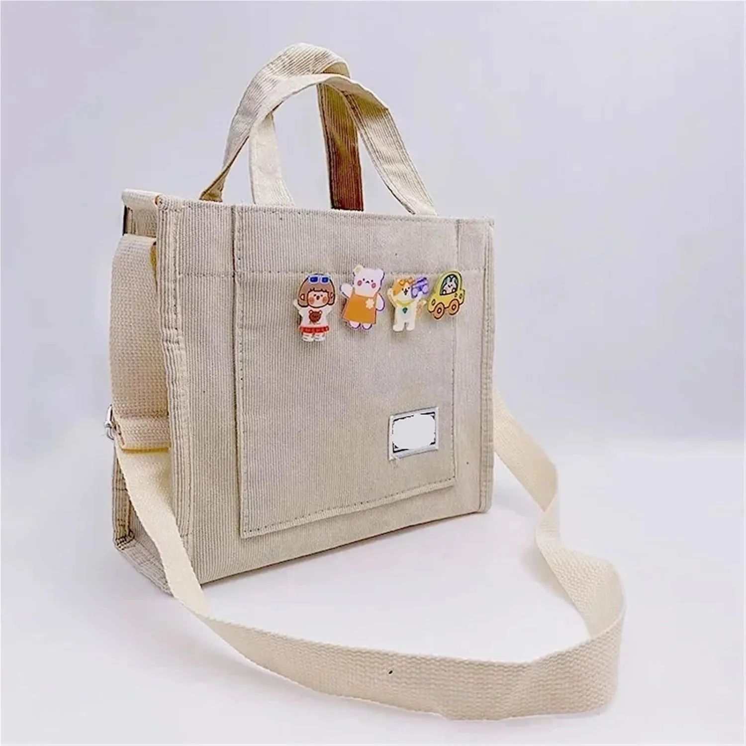 Small Cotton Canvas Handbag Casual Tote Female Eco Crossbody Bag Vintage Messenger Bags