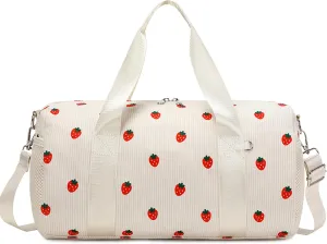 Small Dance Ballet Bag for Girls 4-6 Ballerina Gymnastic Bag Toddler Duffle Dance Bags with Wet Compartment,Corduroy,14”*8.26”*8.26”