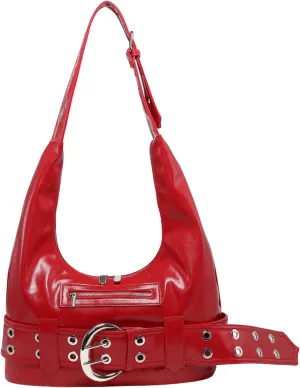 Small Hobo Bag for Women Vegan Leather Slouchy Tote Bag Vintage Shoulder Handbag