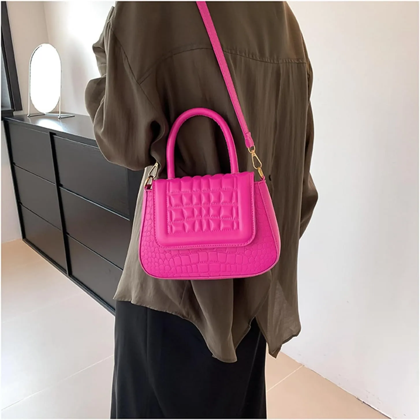 Small Purses and Handbags for Women PU Leather Hobo Shoulder Bags Top Handle Satchel Bag Crossbody Bag with Adjustable Straps