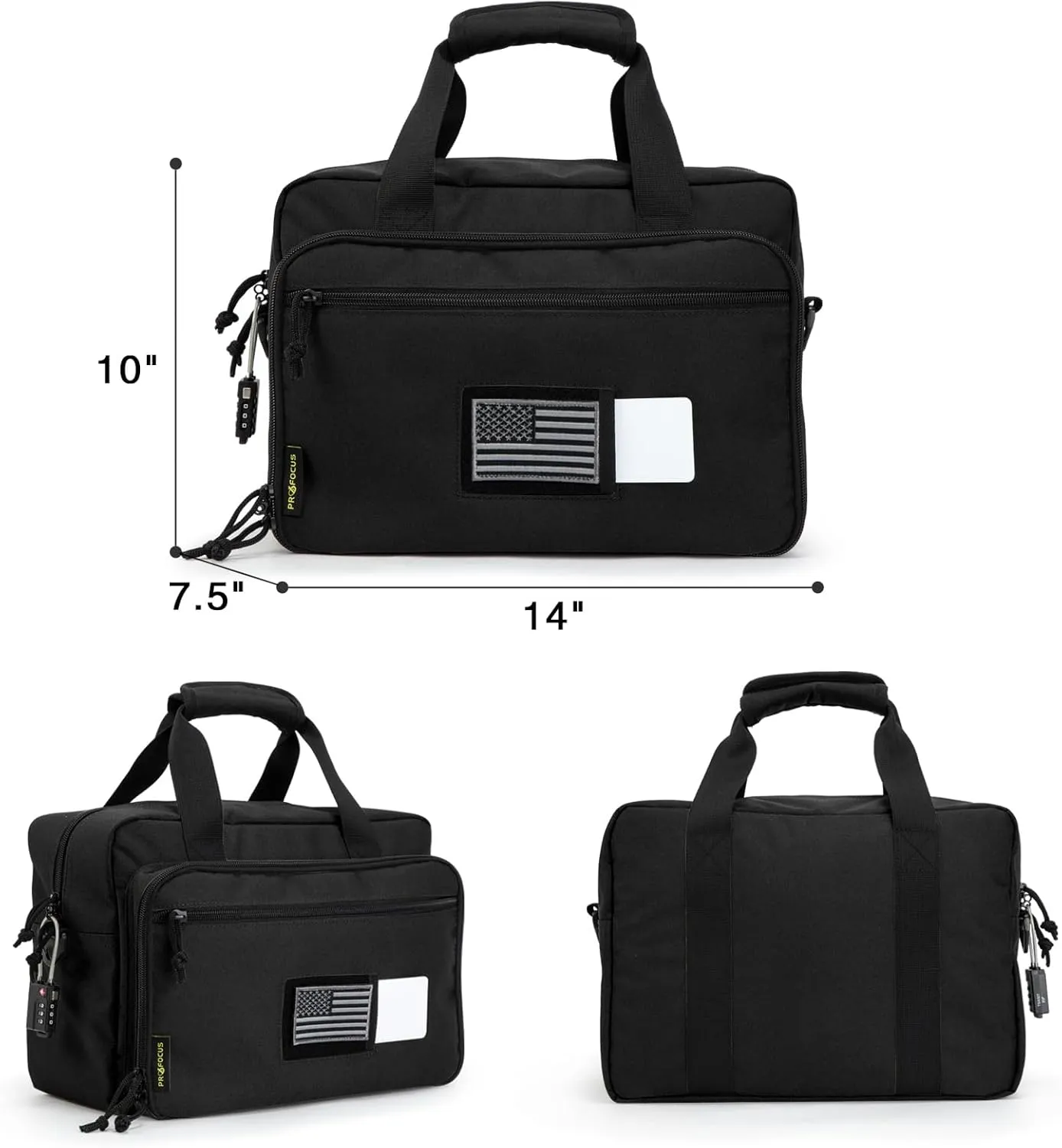 Small Range Bag For 2 Pistols Gun Range Bags For Handguns And Ammo Dual Pistol Handgun Revolver Hunting Bag Gun Carrying Case/Lockable Zippers