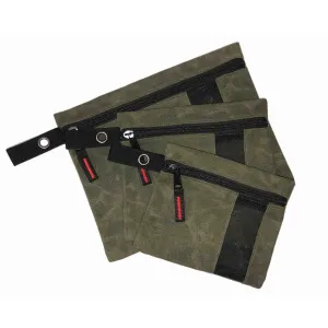Small Size 3-Bag Set - Durable #12 Waxed Canvas Storage Bags