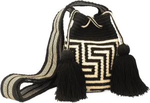 SMALL Wayuu Mochila Bag For Women, Colombian boho bags, Handmade With Big Nice-Looking Tassels