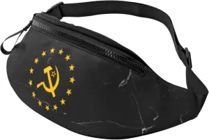 Soviet Union Flag Crossbody fanny pack for men and women, ideal for travel, sports and running, Black, 7210N-