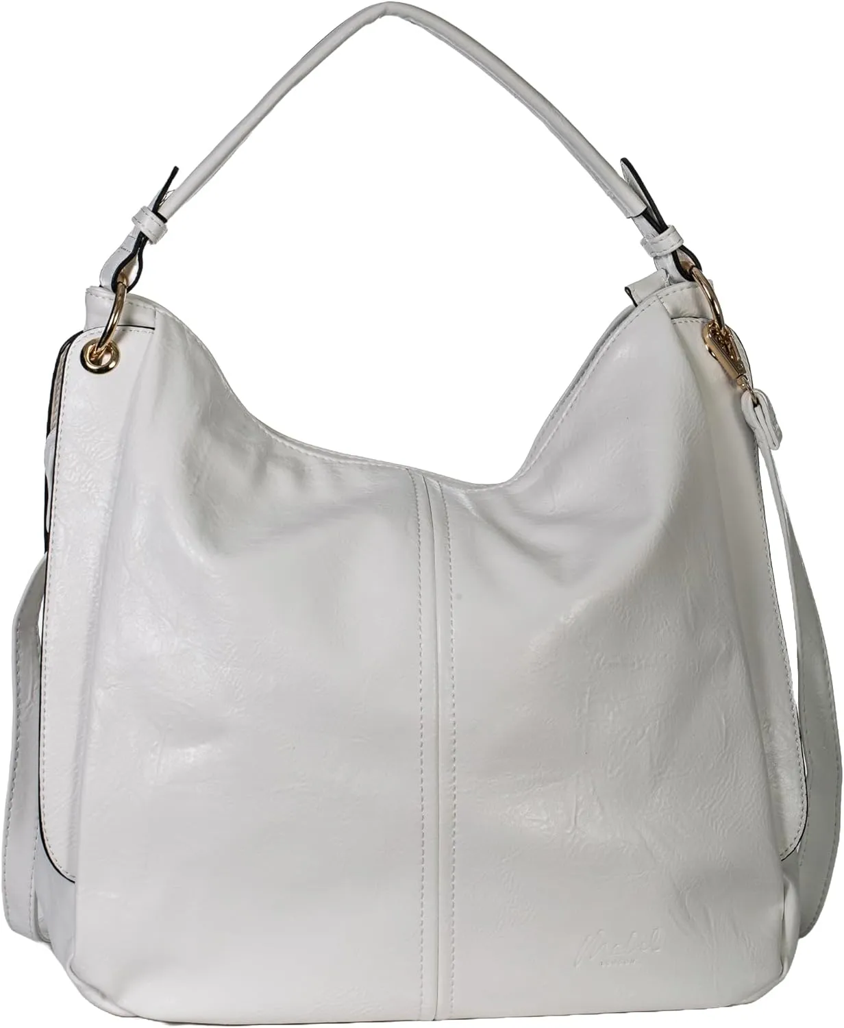 Spacious Vegan Leather Slouch Shoulder Bag for Women – Large Everyday Tote with Compartments & Zip Top – Trinity