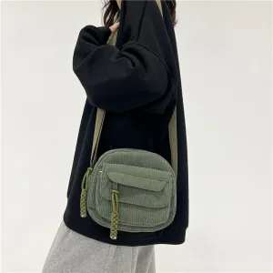 Spring Fashion Solid Color Camp Cloth Crossbody Bags