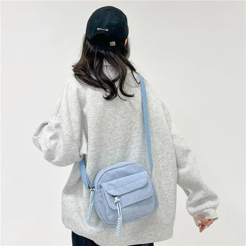 Spring Fashion Solid Color Camp Cloth Crossbody Bags