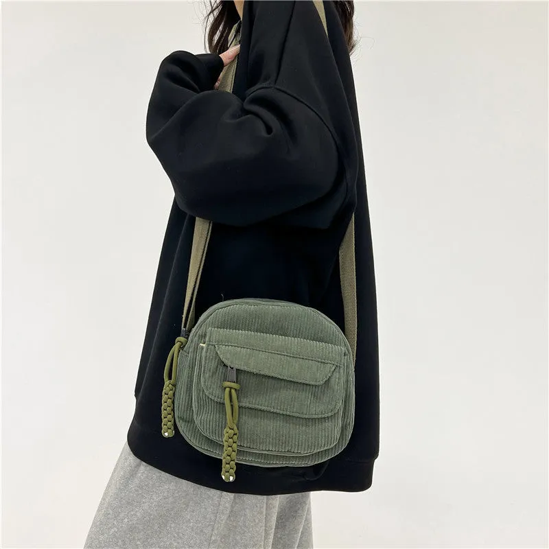 Spring Fashion Solid Color Camp Cloth Crossbody Bags