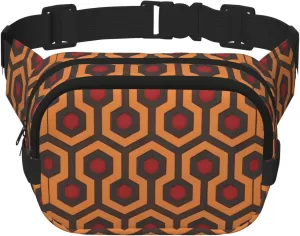 Square Double Layer Waist Bag - Crossbody Bag/Adjustable Strap Chest,for Travel Workout Running print Shining Overlook