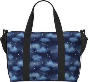 Starry Sky A Travel Duffle Bag For Women Men Weekender Overnight Bag Gym Bag For Women, Carry On Airport Bag, Travel Tote Bag With Strap For Gym Travel Business Trips