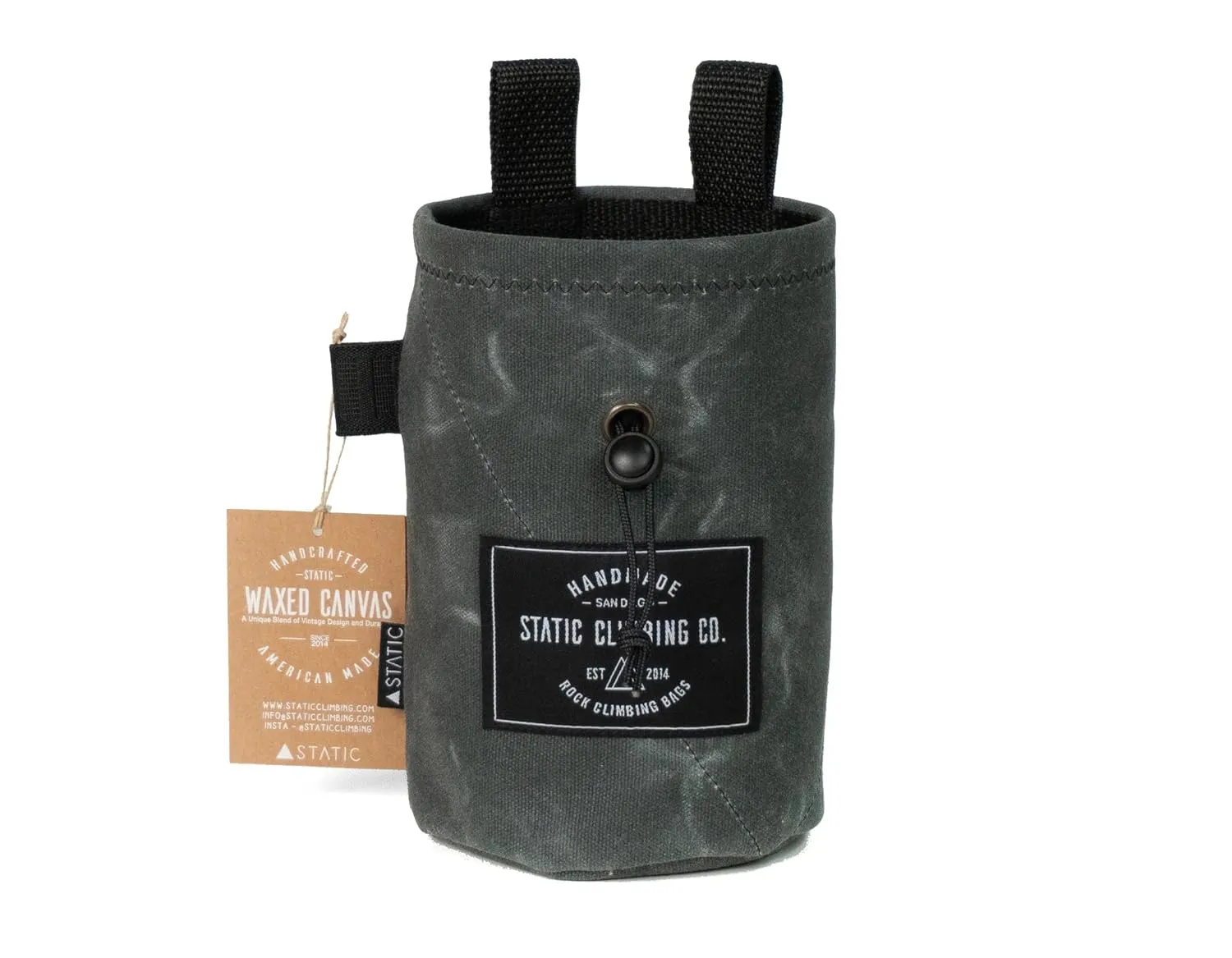 STATIC Waxed Canvas Chalk Bag | GUNPOWDER
