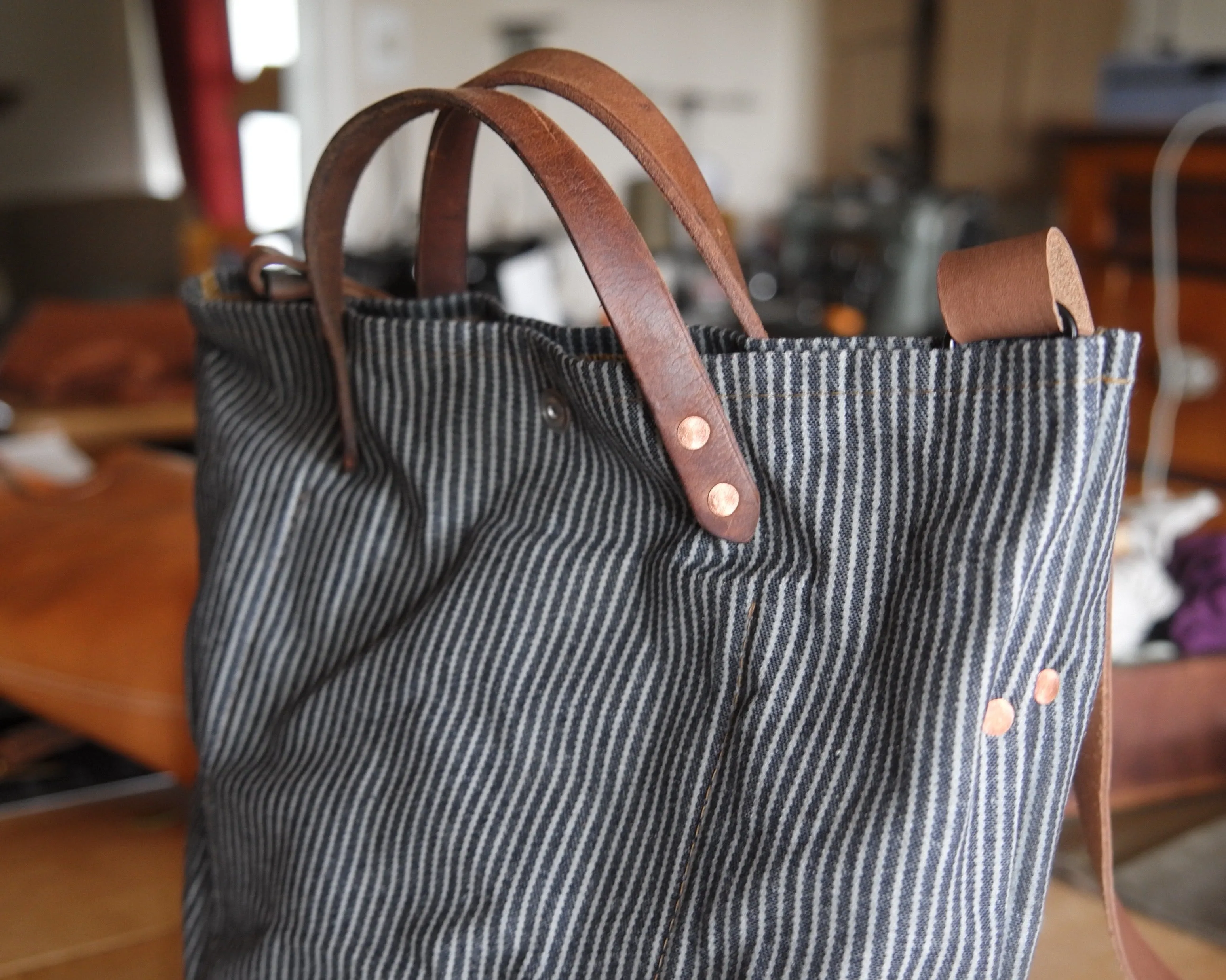 Station Tote in Railcar Waxed Canvas