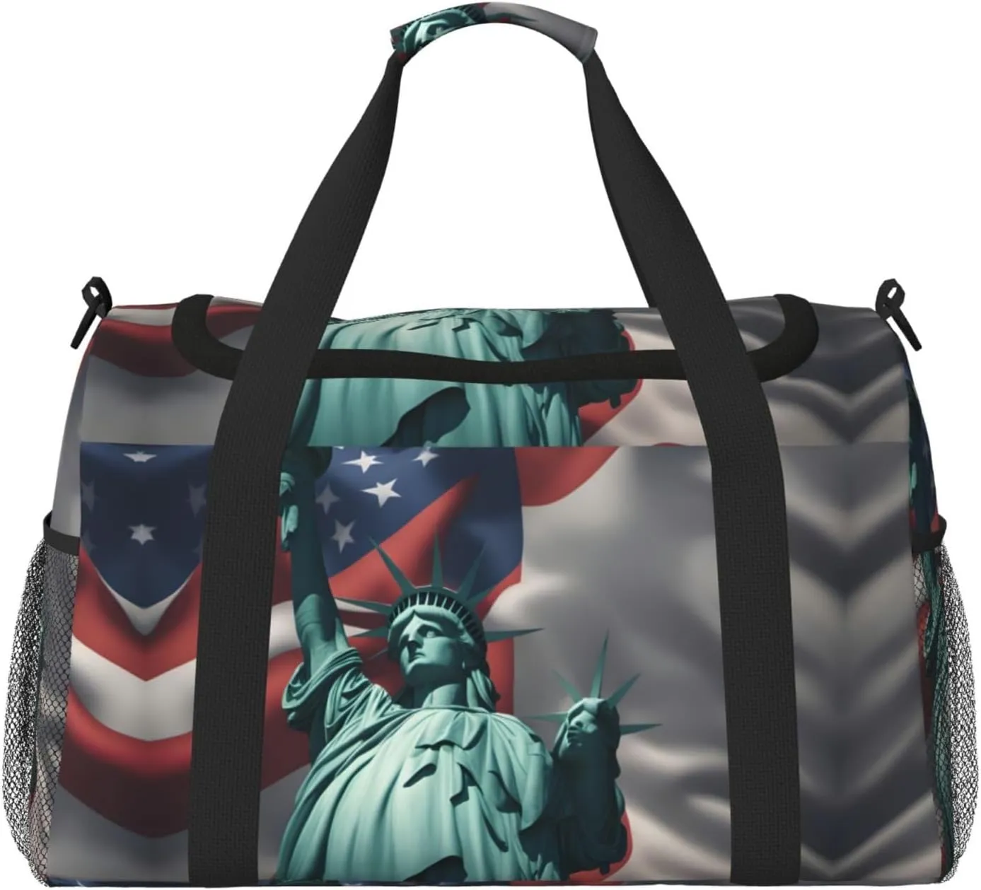 Statue Of Liberty Flag Weekender Overnight Carry On Bag, For Women Men, Perfect For Frequent Flyers