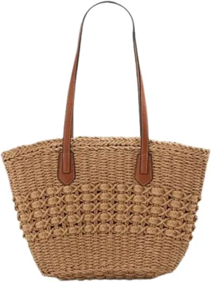 Straw Beach Bags Tote Tassels Bag Hobo Summer Handwoven Shoulder Bags Purse With Pom Poms