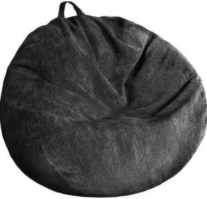 Stuffed Animal Storage Bean Bag Chair Cover (No Filler) Washable Ultra Soft Corduroy Bean Bag Cover for Organizing Plush Toys or Textile, Sack Bean Bag for Adults, Teens