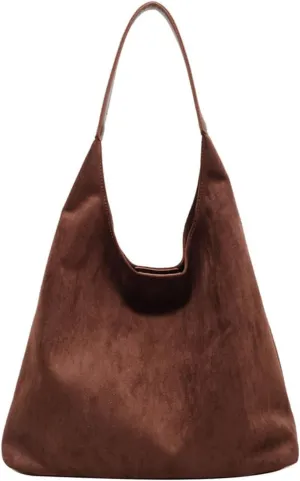 Suede Tote Bags for Women, Slouchy Faux Suede Bag Hobo Handbags, Suede Purse Shoulder Bag