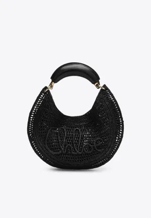 Summer Banana Woven-Raffia Hobo Bag