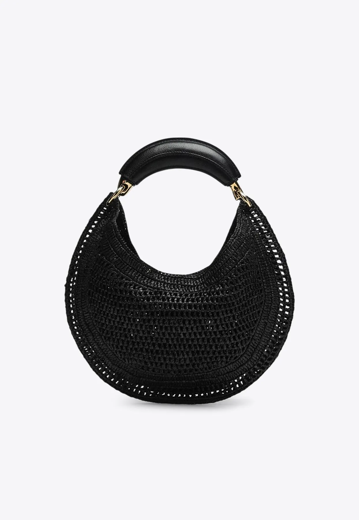 Summer Banana Woven-Raffia Hobo Bag