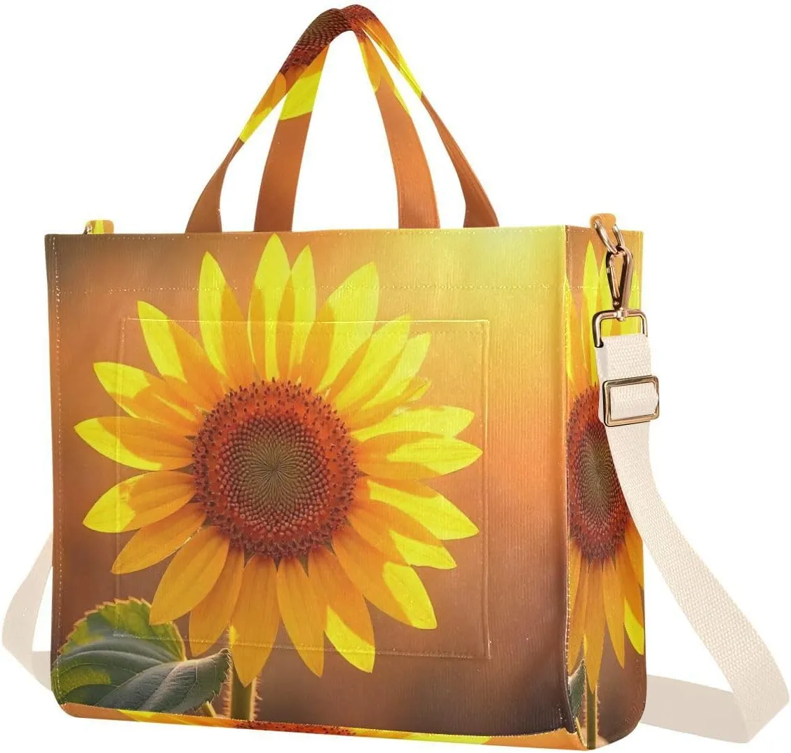 Sunshine Of Sunflower Women's Tote Handbags Top Handle Satchel Shoulder Bag Crossbody Bag