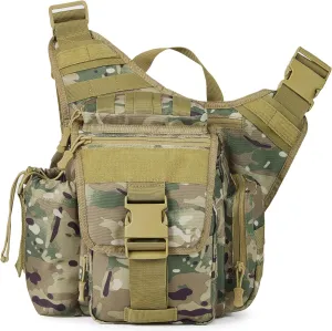Tactical Messenger Bag Military Army Molle Shoulder Cross Body Edc Satchel Crossbody Side Pack for Men Women 10L
