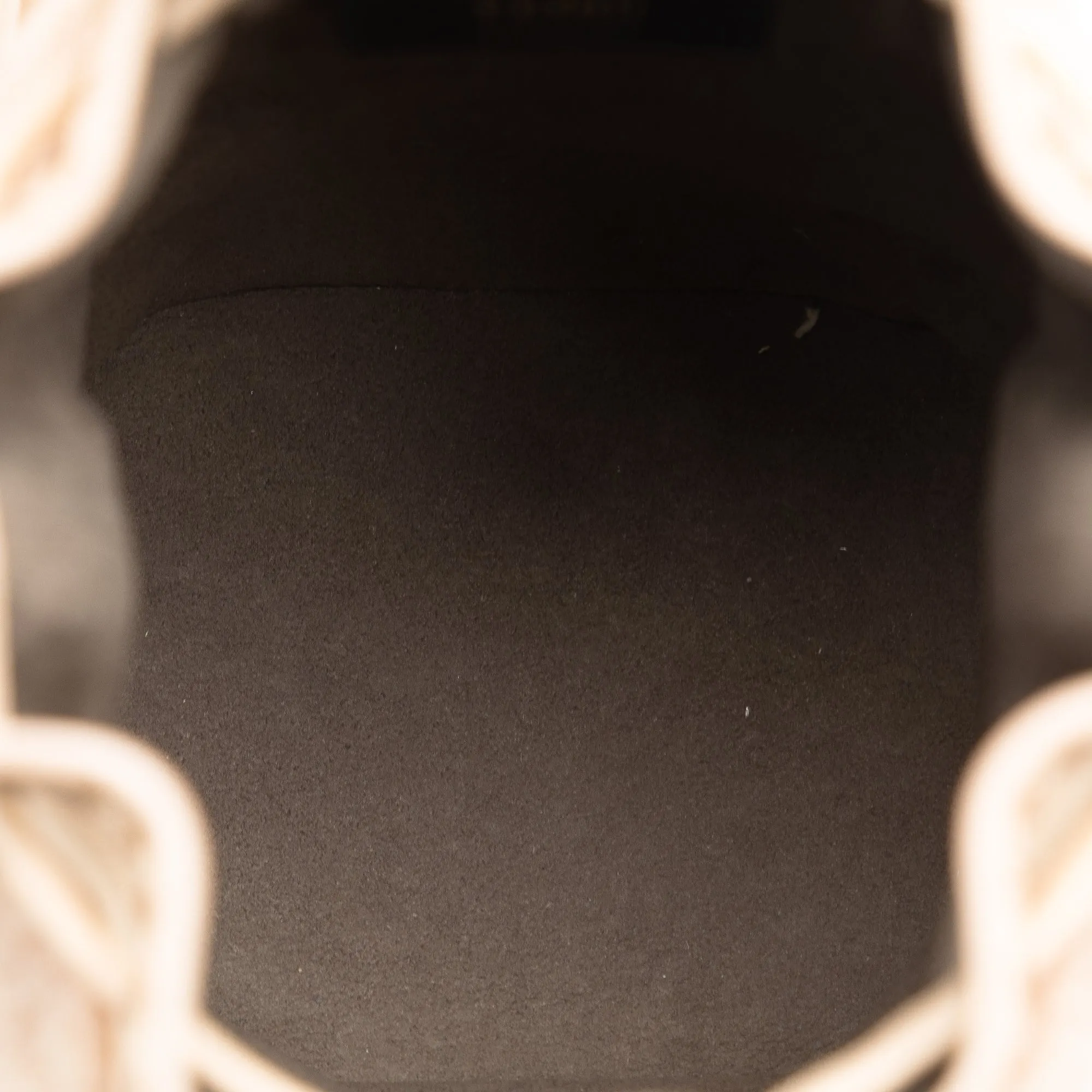 Tan Fendi Shearling Mini Mon Tresor Bucket Bag