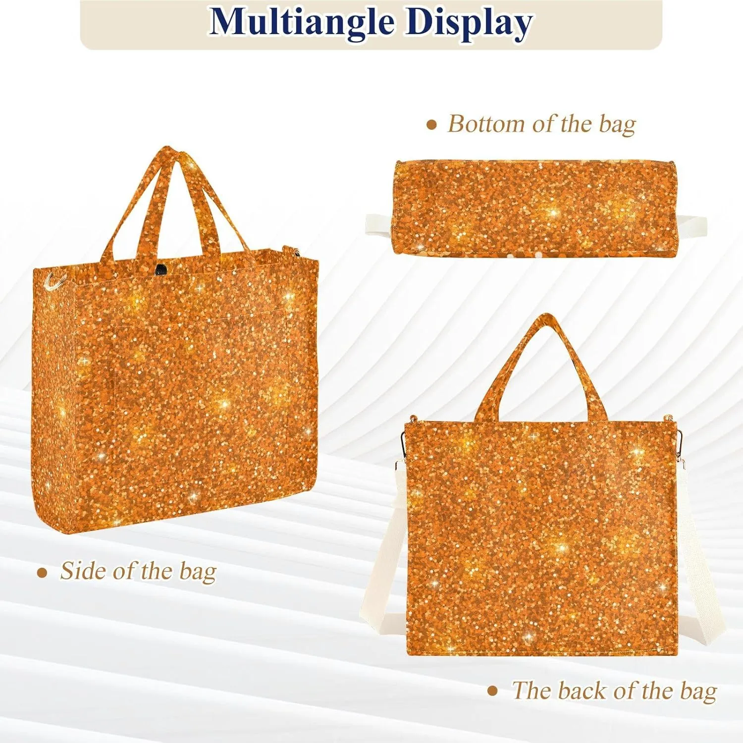 Tangerine Hand Bags for Women, Corduroy Tote Bag Shoulder Handbag Small Bag Hobo Bag Purse
