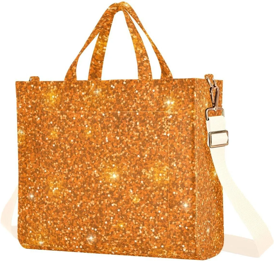 Tangerine Hand Bags for Women, Corduroy Tote Bag Shoulder Handbag Small Bag Hobo Bag Purse