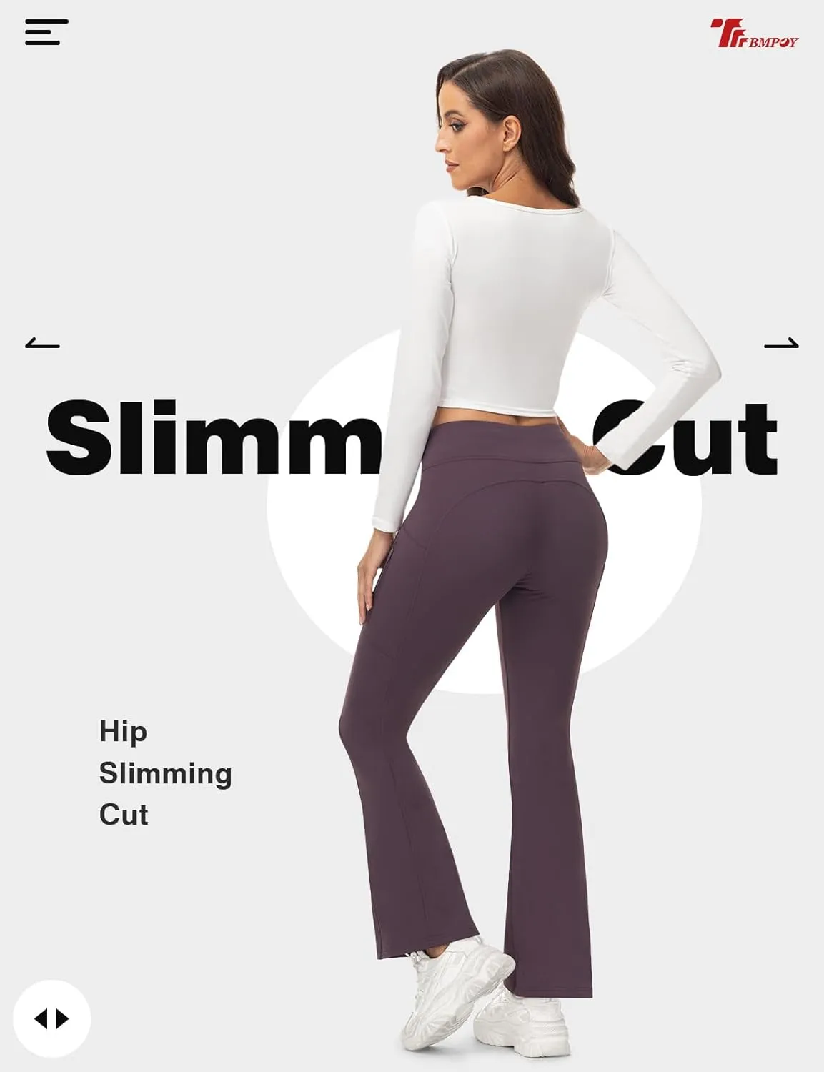 TBMPOY Women's Flare Fleece Lined Pants Bootcut Hiking Crossover Yoga Legging Winter Warm Thermal Outdoor