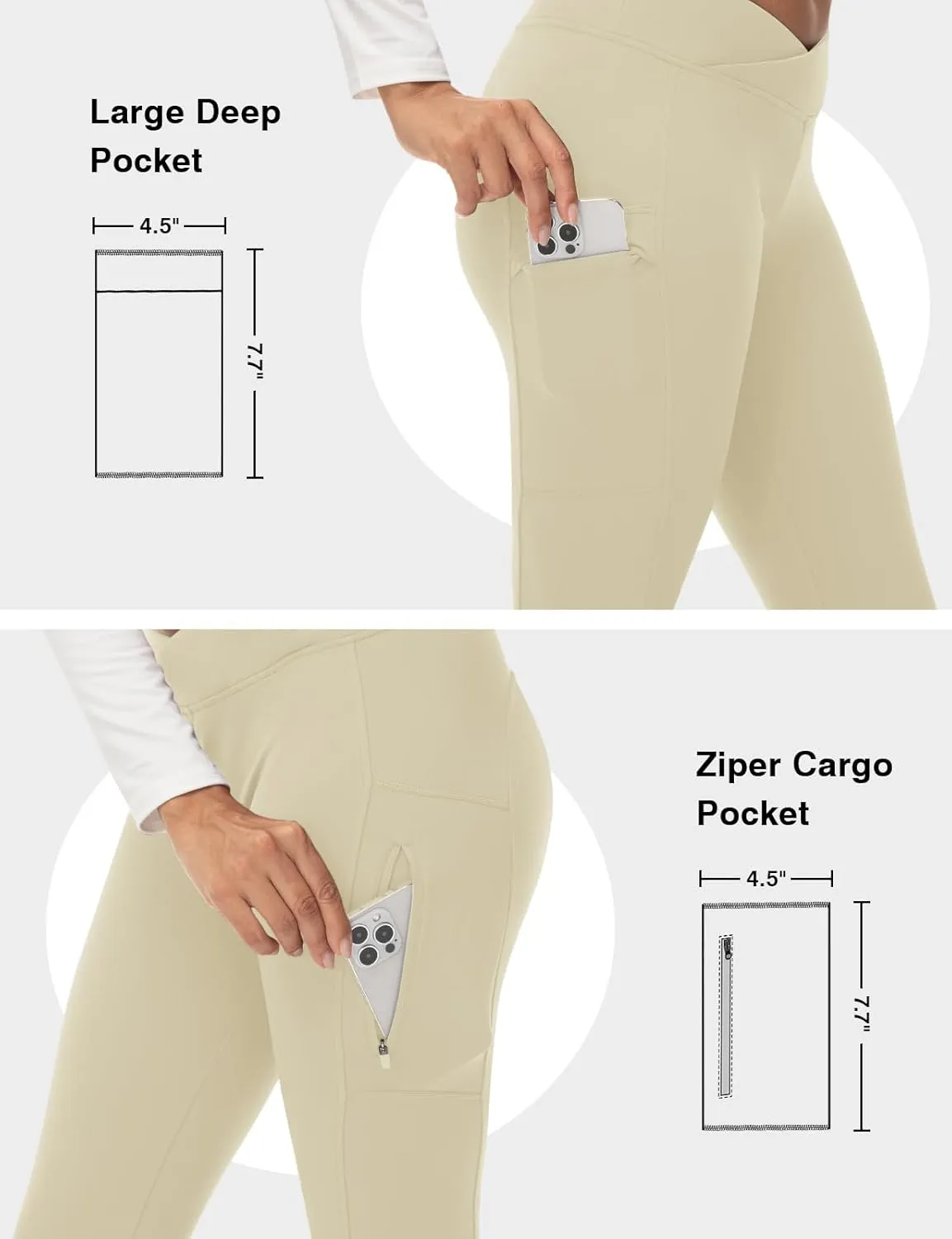 TBMPOY Women's Flare Fleece Lined Pants Bootcut Hiking Crossover Yoga Legging Winter Warm Thermal Outdoor