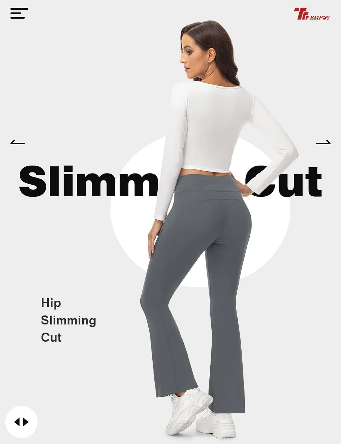 TBMPOY Women's Flare Fleece Lined Pants Bootcut Hiking Crossover Yoga Legging Winter Warm Thermal Outdoor
