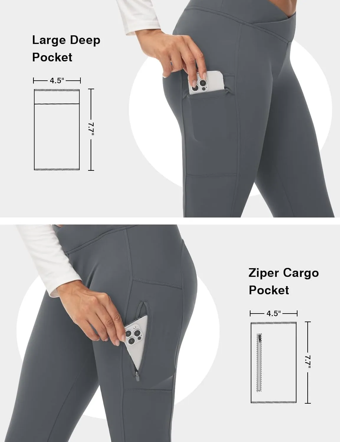 TBMPOY Women's Flare Fleece Lined Pants Bootcut Hiking Crossover Yoga Legging Winter Warm Thermal Outdoor