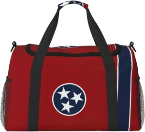 Tennessee State Flag Weekender Overnight Carry On Bag, For Women Men, Perfect For Frequent Flyers