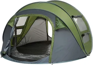 Tent 4 Person Instant Pop Up Tent-Automatic Setup Sun Shelter for Beach-Family Tents for Camping Outdoor Supplies,Hiking & Traveling Outdoor