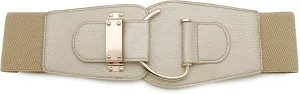 TFJ Women Wide Fashion Belt Hip High Waist Gold Metal Hook Buckle Size XS S M L Xl