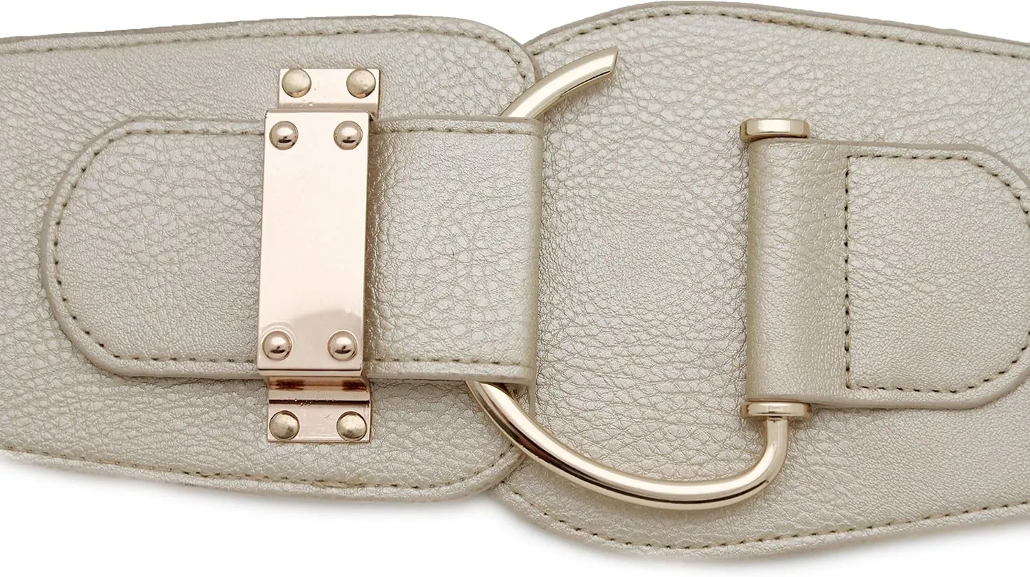 TFJ Women Wide Fashion Belt Hip High Waist Gold Metal Hook Buckle Size XS S M L Xl