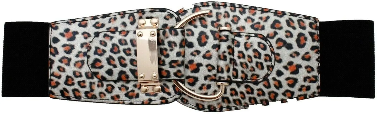 TFJ Women Wide Fashion Belt Hip High Waist Gold Metal Hook Buckle Size XS S M L Xl