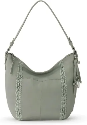 The Sak Womens Leather, & Silhouette, Sequoia Hobo Bag in Leather Soft Slouchy Silhouette Timeless Elevated Design, Meadow Crochet, One Size US
