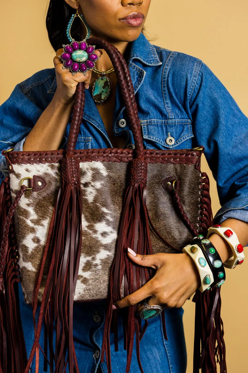 The Valorie Boho Fringe Leather Handbag