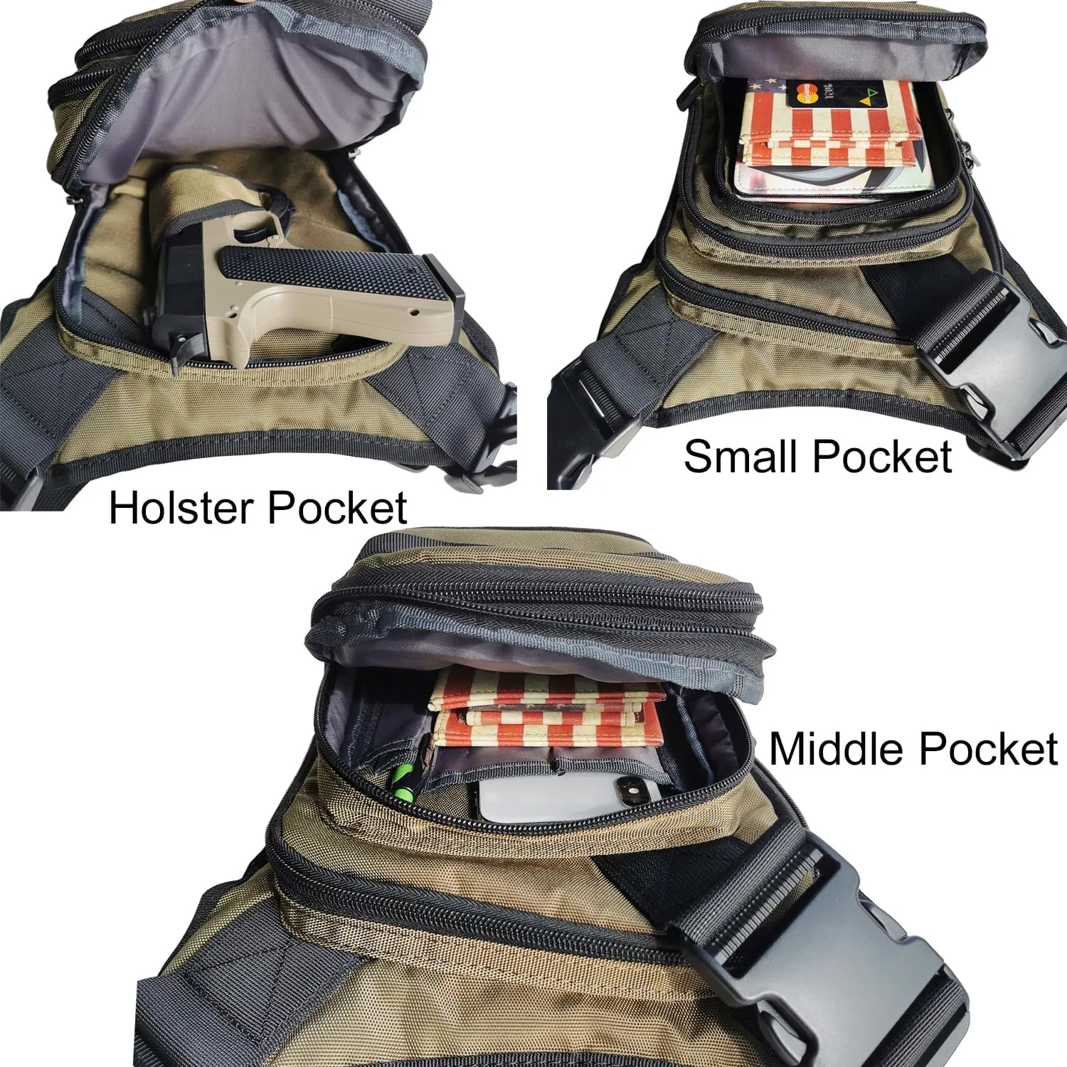 Thigh Pack, Larswon Leg Bag Thigh Pouch Bag Tactical Waist Bag Motorcycle Bag Waterproof