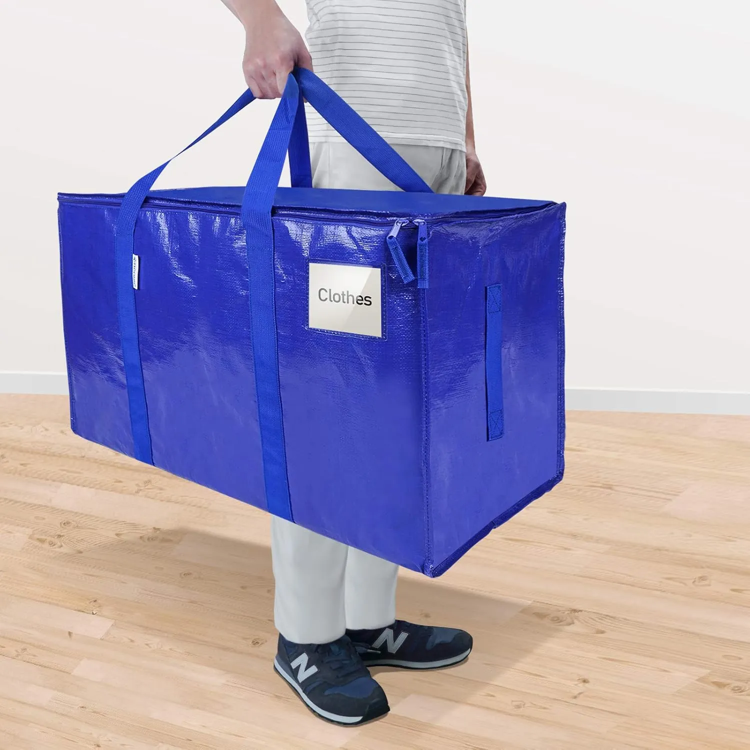 TICONN 6 Pack Extra Large Moving Bags with Zippers & Carrying Handles, Heavy-Duty Storage Tote Moving Boxes for Space Saving