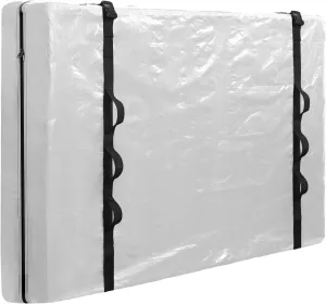 TICONN Mattress Bags for Moving, Heavy Duty Queen Mattress Cover Storage Bag with Full-Around Handle and Adjustable Buckles (Clear, Queen)