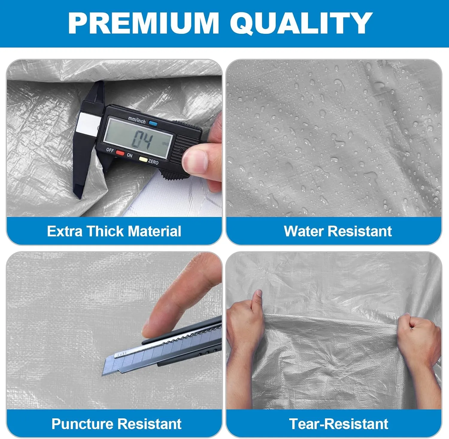 TICONN Mattress Bags for Moving, Heavy Duty Queen Mattress Cover Storage Bag with Full-Around Handle and Adjustable Buckles (Gray, Queen)