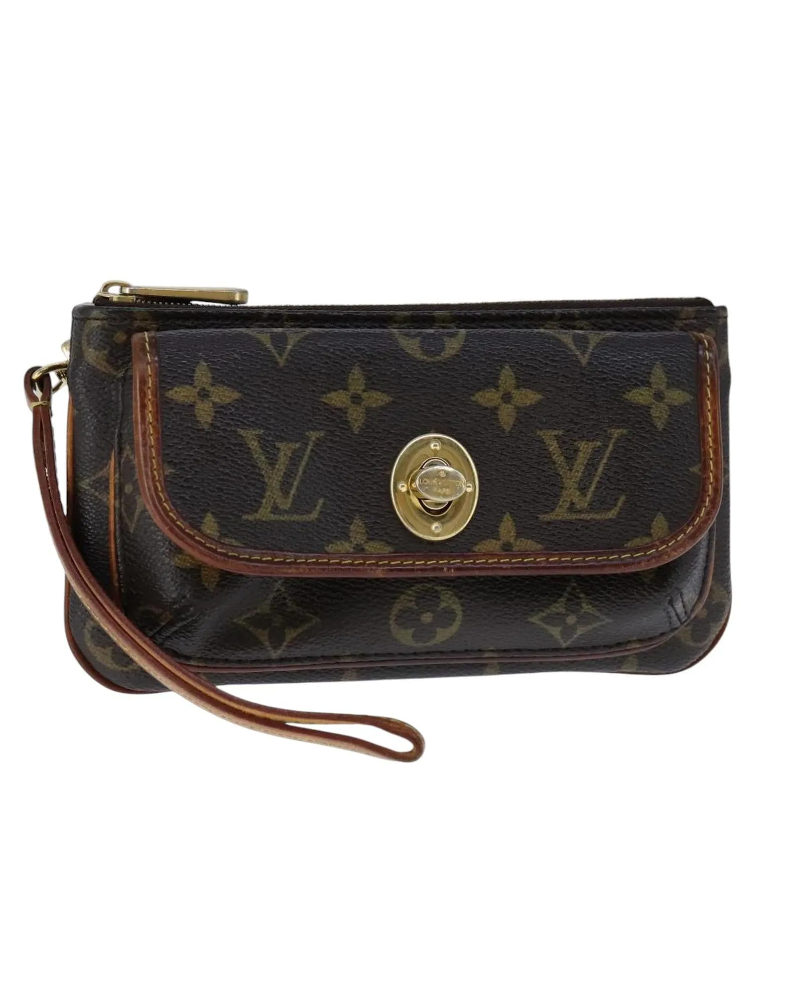 Tikal Canvas Clutch Bag with Metal Accents
