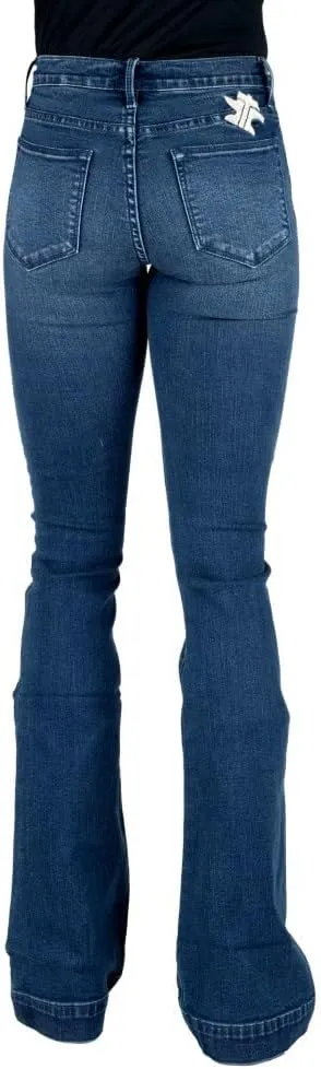 Tin Haul Western Jeans Womens 595 Libby Flare Slim 10-054-0595-0106 BU