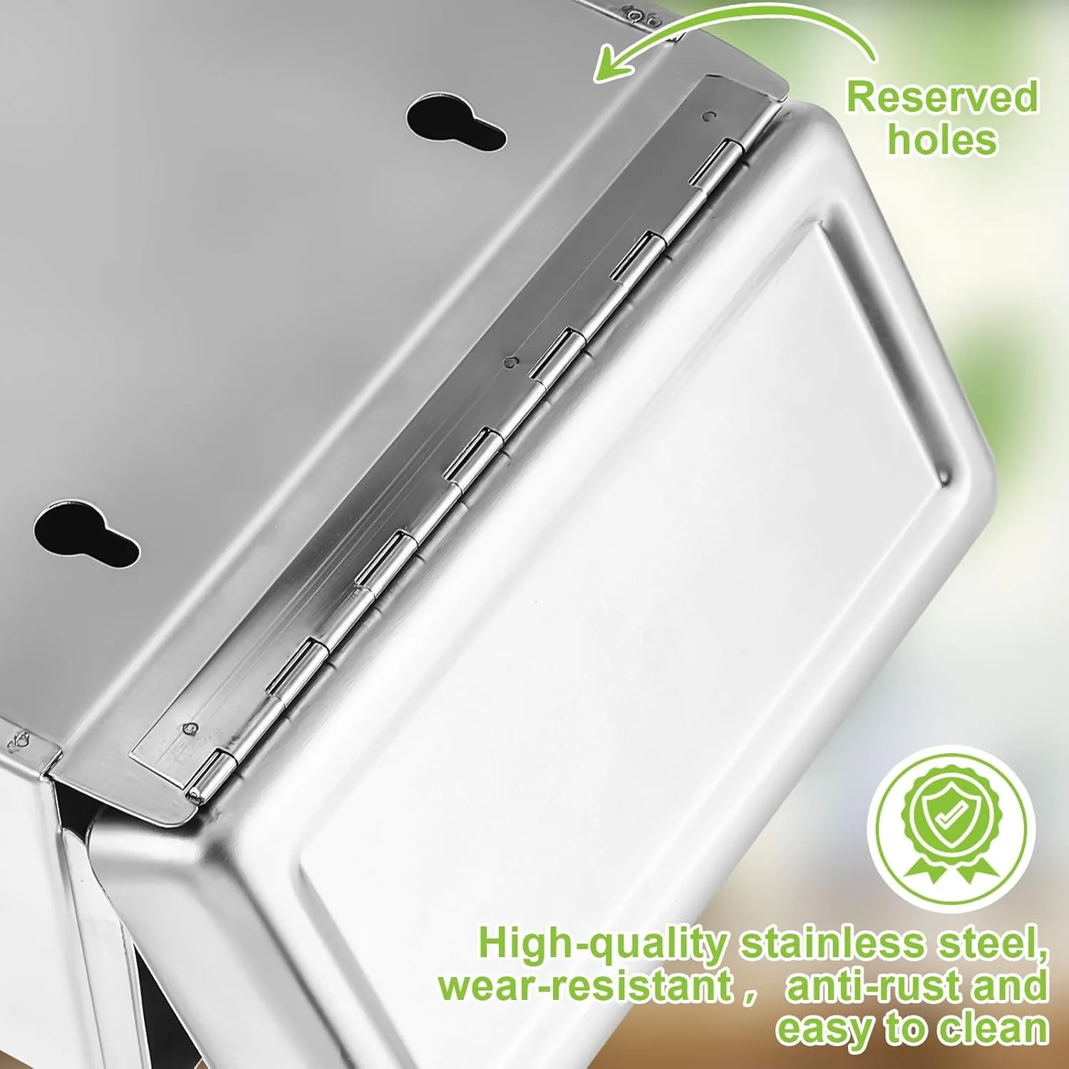 Tioncy 2 Pcs Sanitary Napkin Receptacle with 100 Feminine Hygiene Liner Bag Wall Mounted Tampon Holder for Bathroom Sanitary Napkin Disposal Bags Tampon Disposal Bin for Home Public Restrooms