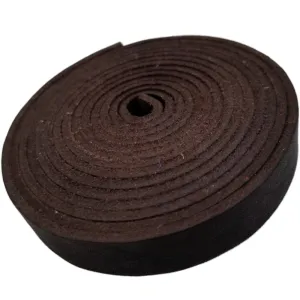 TOFL Genuine Top-Grain Leather Strap | 72 Inches Long | 1/2 Inch Wide | 1/16 Inch Thick (4-5 oz) | 1 Leather Strip for DIY Arts & Craft Projects, Clothing, Jewelry, Wrapping | Dark Brown