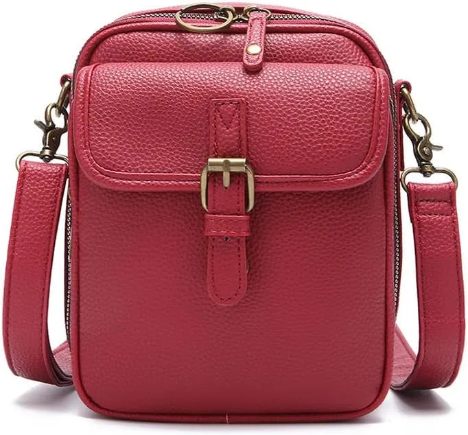 Tojoyride Crossbody Bag for Women Anti Theft Leather Mini Messenger Bag