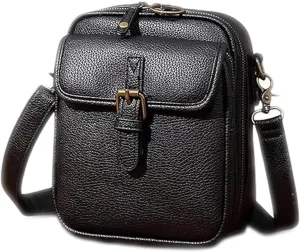 Tojoyride Crossbody Bag with Card Slots, Vintage Cross Body Shoulder Purse, Messenger Shoulder Leather Bags with Zipper